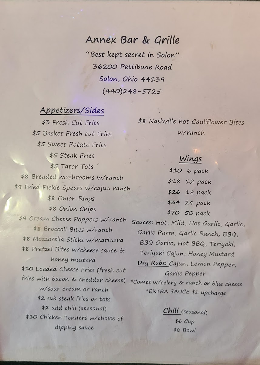 The Annex Bar & Grille Menu - Image 2